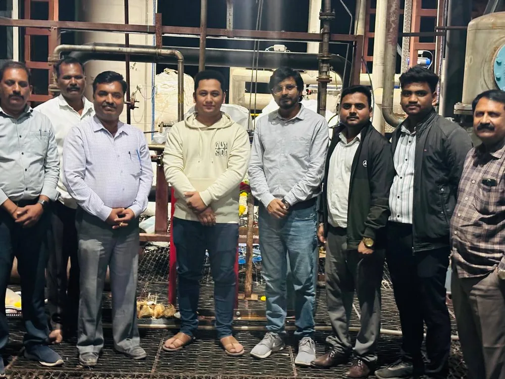 Sitaram Maharaj Sugars — project team on a night site visit