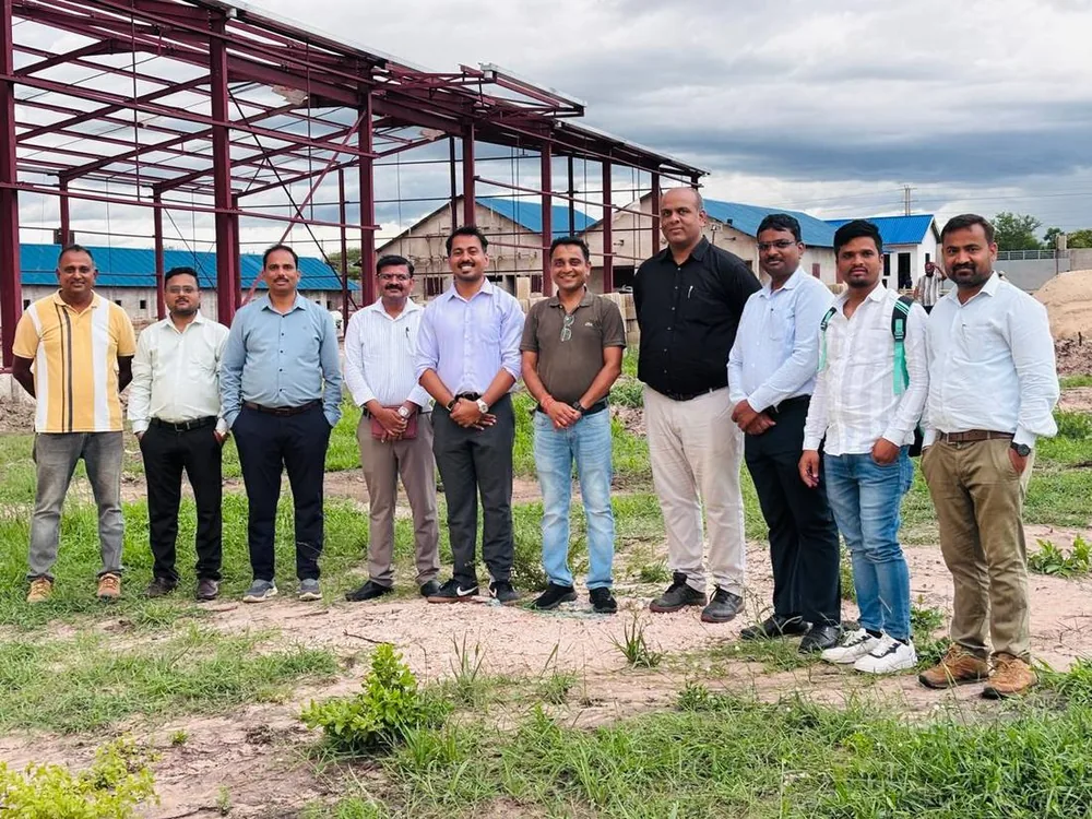 International project site visit — project team on site
