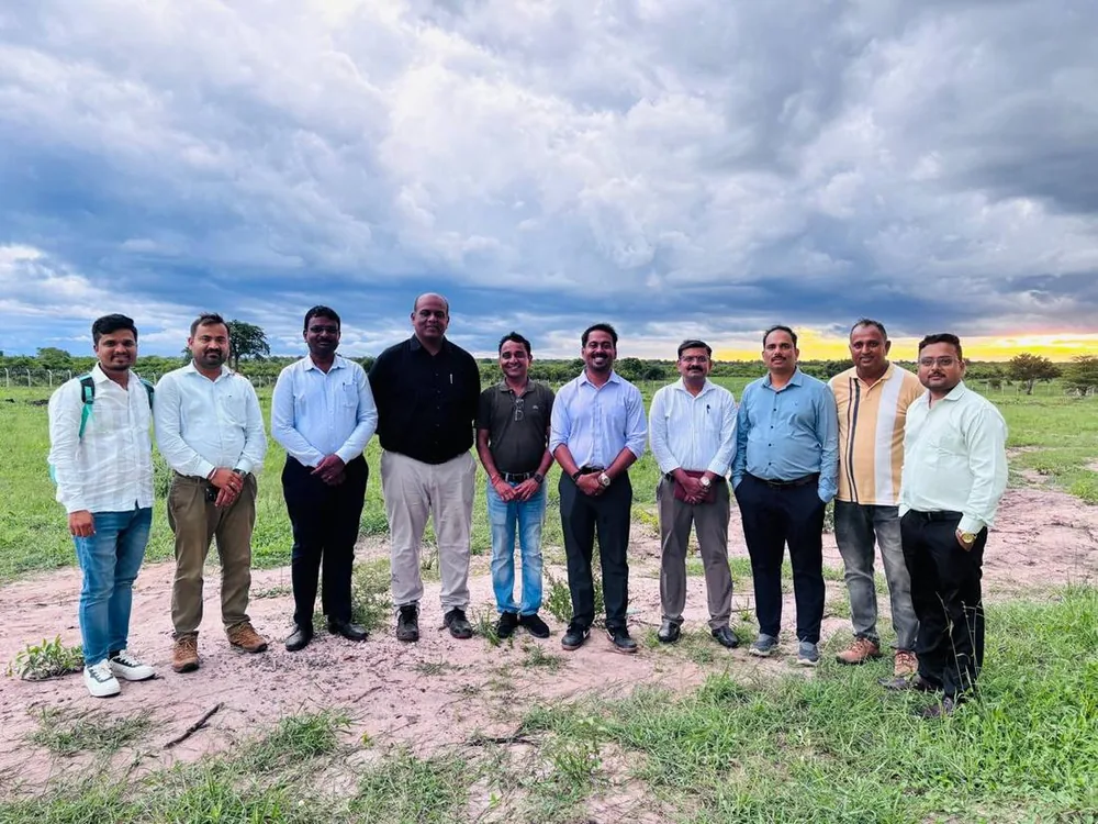 International project — project team at the site, second view